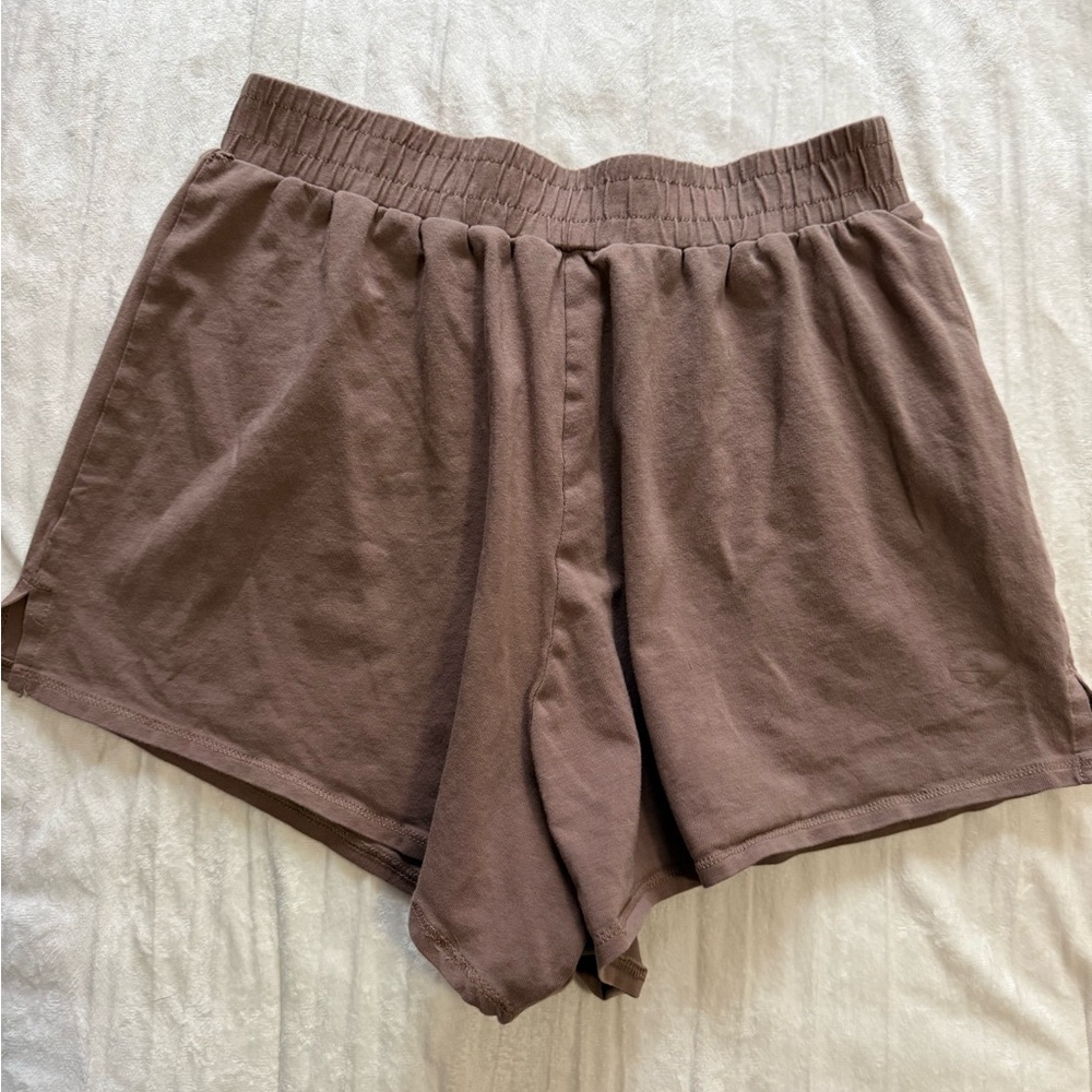 Gymshark Women's Athletic Shorts in Chocolate Brown